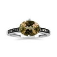 thumbnail image 1 of SZUL Women's Smokey Quartz  and Black Diamond Ring in 10K White Gold, 1 of 2