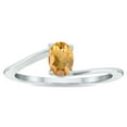 thumbnail image 1 of SZUL Women's Solitaire Citrine Wave Ring in 10K White Gold, 1 of 5