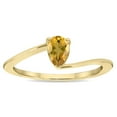 thumbnail image 1 of SZUL Women's Solitaire Pear Shaped Citrine Wave Ring in 10K Yellow Gold, 1 of 5