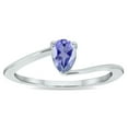 thumbnail image 1 of SZUL Women's Solitaire Tanzanite Wave Ring in 10K White Gold, 1 of 5