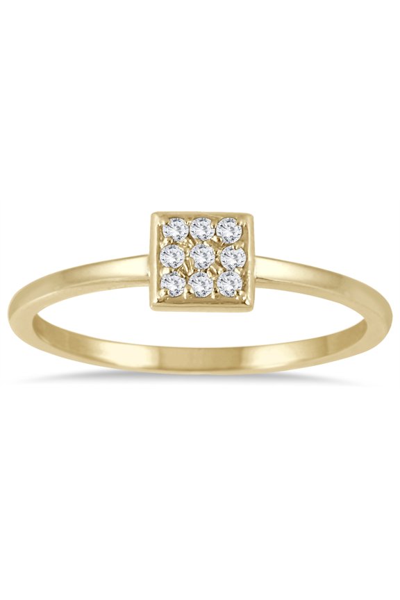 Women's Stackable Diamond Ring 14k Yellow Gold (J-K-L Color, I2-I3 Clarity)