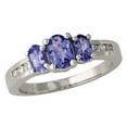 thumbnail image 1 of SZUL Women's Tanzanite and Diamond Channel Ring, 1 of 2