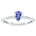 thumbnail image 1 of SZUL Women's Tanzanite and Diamond Sparkle Ring in 10K White Gold, 1 of 5