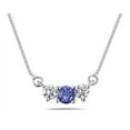 thumbnail image 1 of SZUL Women's Tanzanite and Diamond Three Stone Pendant in 14K White Gold, 1 of 3