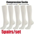 thumbnail image 1 of SZW Athletic Compression Socks (Women's & Men's) Closed Toe, Black (5-Pack), 1 of 10