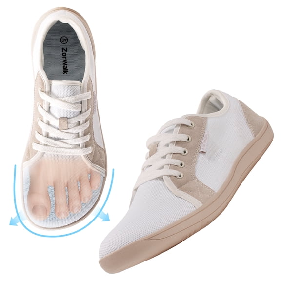 SZW010MMenGrey12-Breathable mesh casual shoes, water-repellent wide toe, suitable for daily commuting / casual training, barefoot feel sports shoes