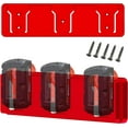thumbnail image 1 of SZWJT-LV Battery Holder for Milwaukee M18 18V Battery, Mount 3 Slot Bulk Battery Garage Tool, Milwaukee Battery Holder for Work Van, Shelf, Toolbox （Red, 1pc), 1 of 1