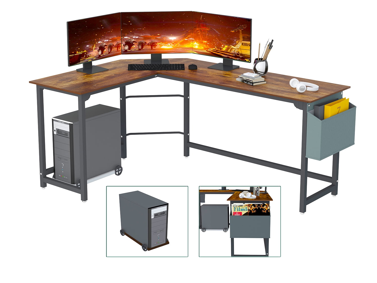 SZXKT L Shaped Computer Desk,Work Desk for Home Office,Reversible L