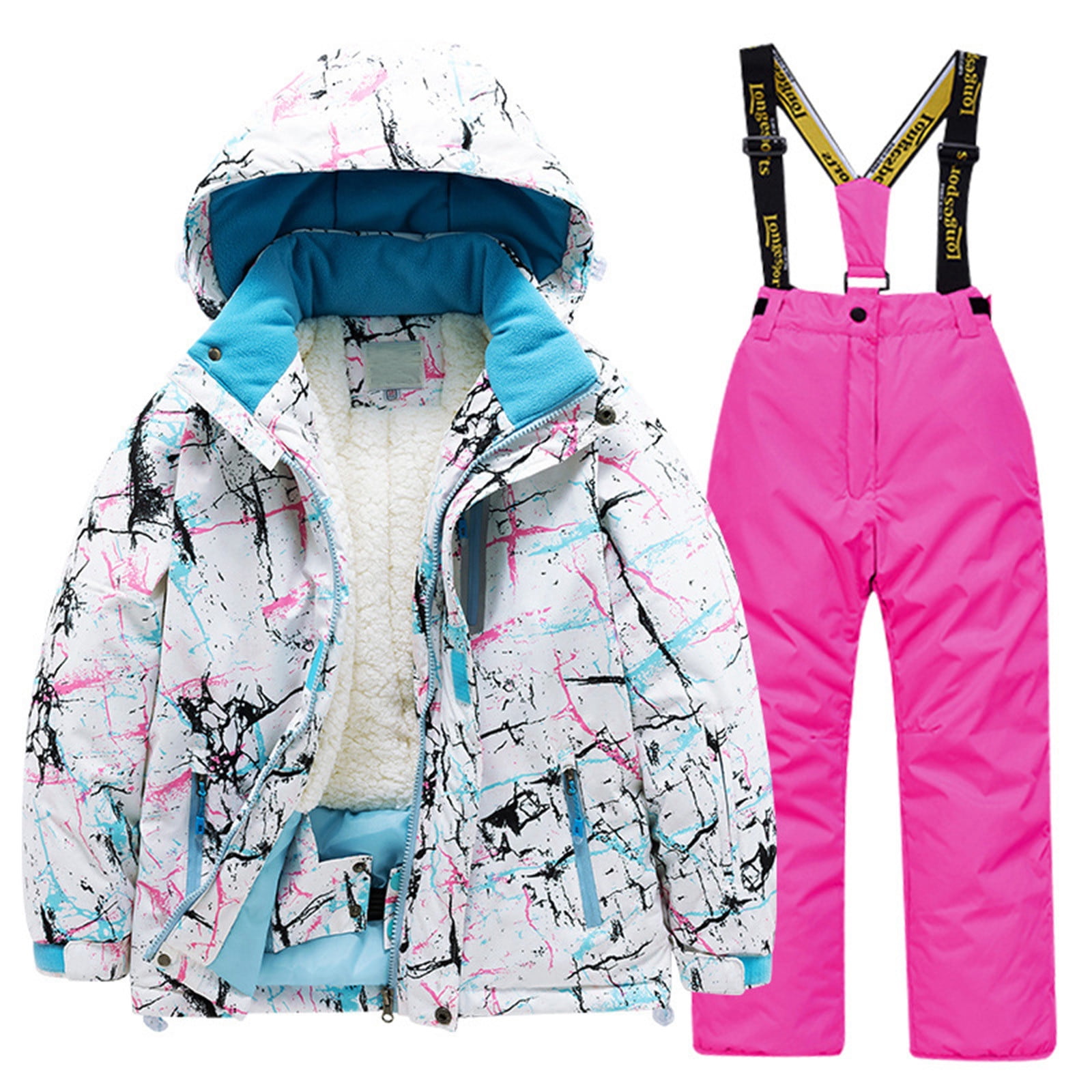 SZXZYGS Baby Boy Clothes Winter Kids Lined Ski Jacket & Pants Set ...