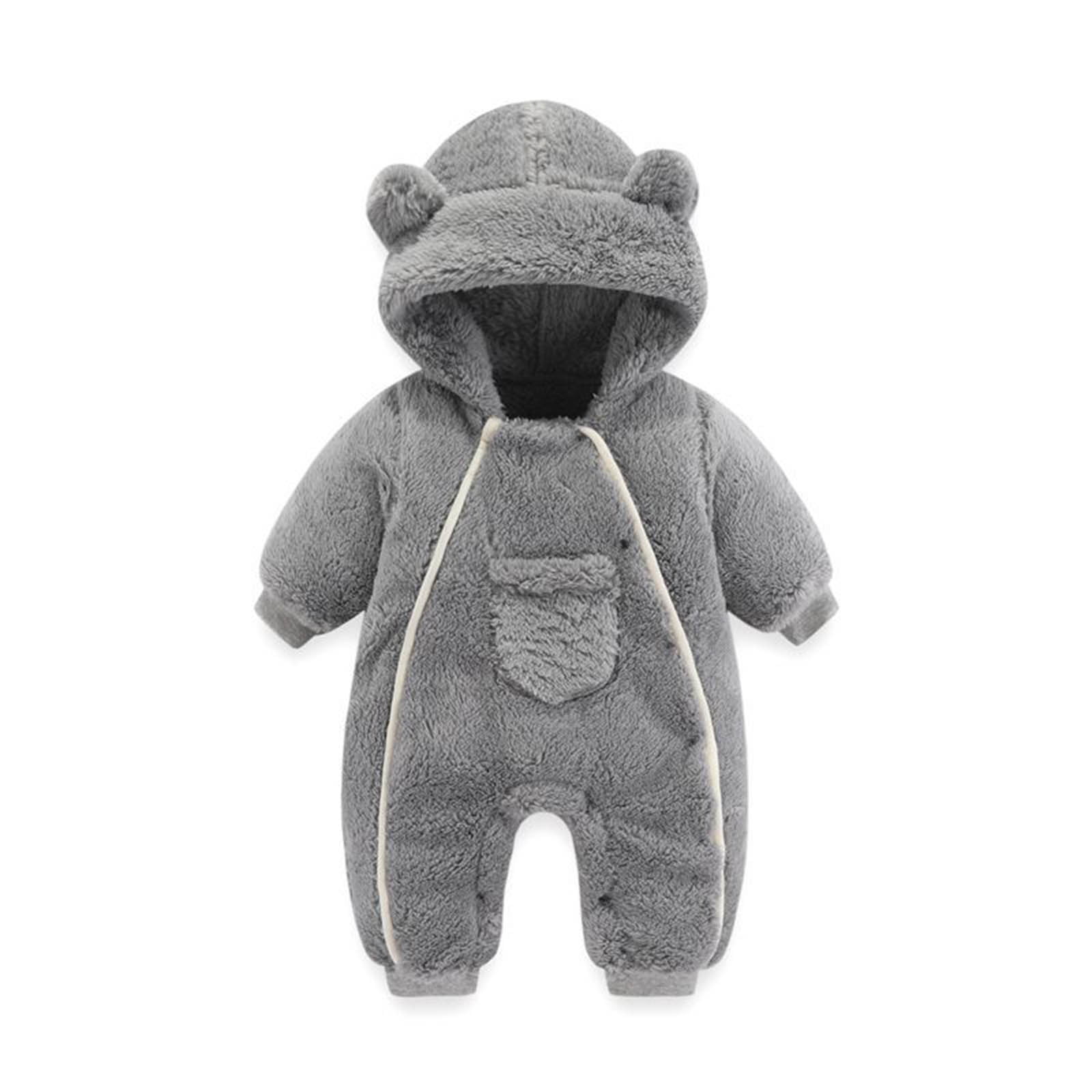 SZXZYGS Baby Clothes Newborn Boy Baby Boys Girls Cartoon Bear Hooded Romper Jumpsuit Coat Winter Coat Toddler with Pocket