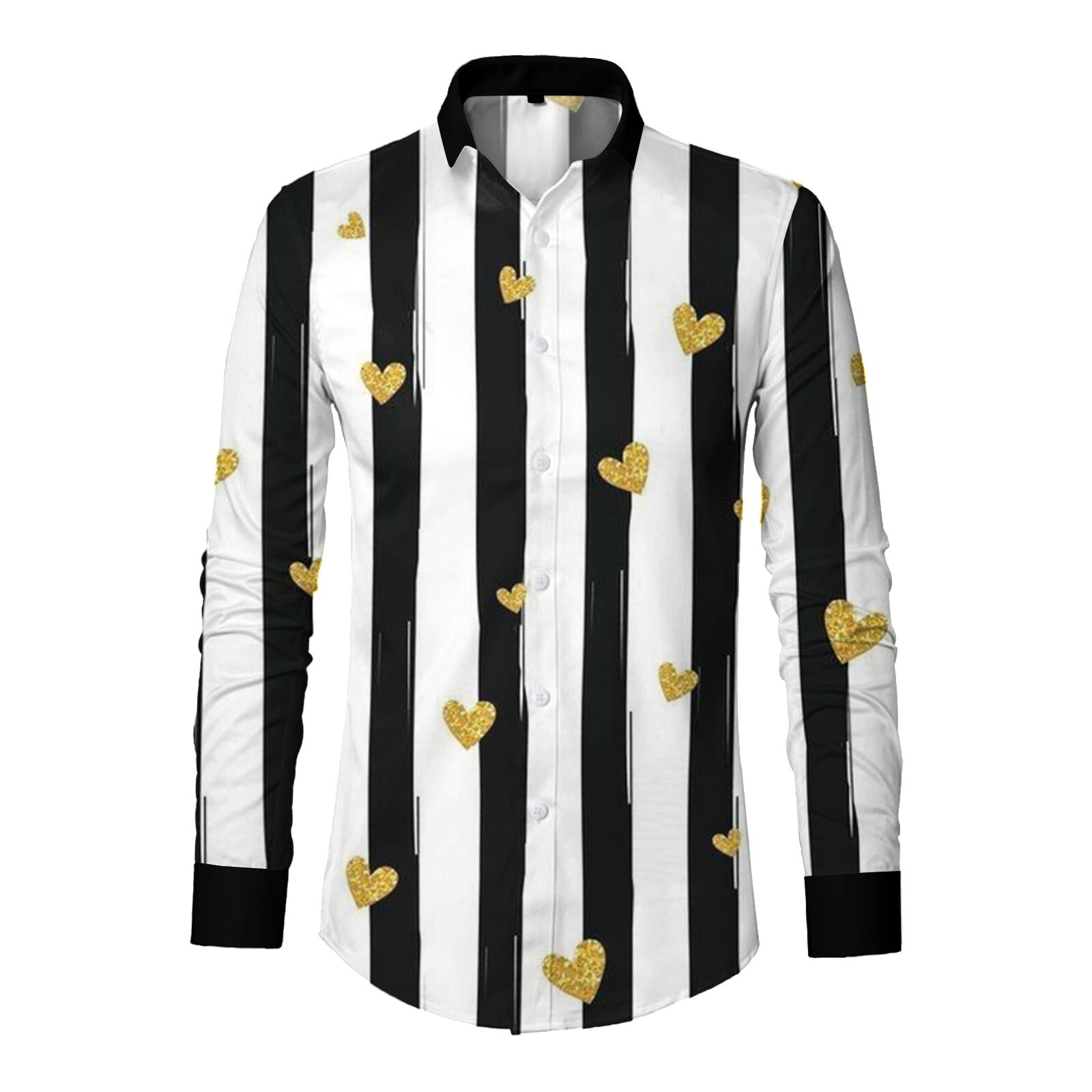 SZXZYGS Button Down Shirt Men 3Xlt Mens Digital 3D Printed T Shirt