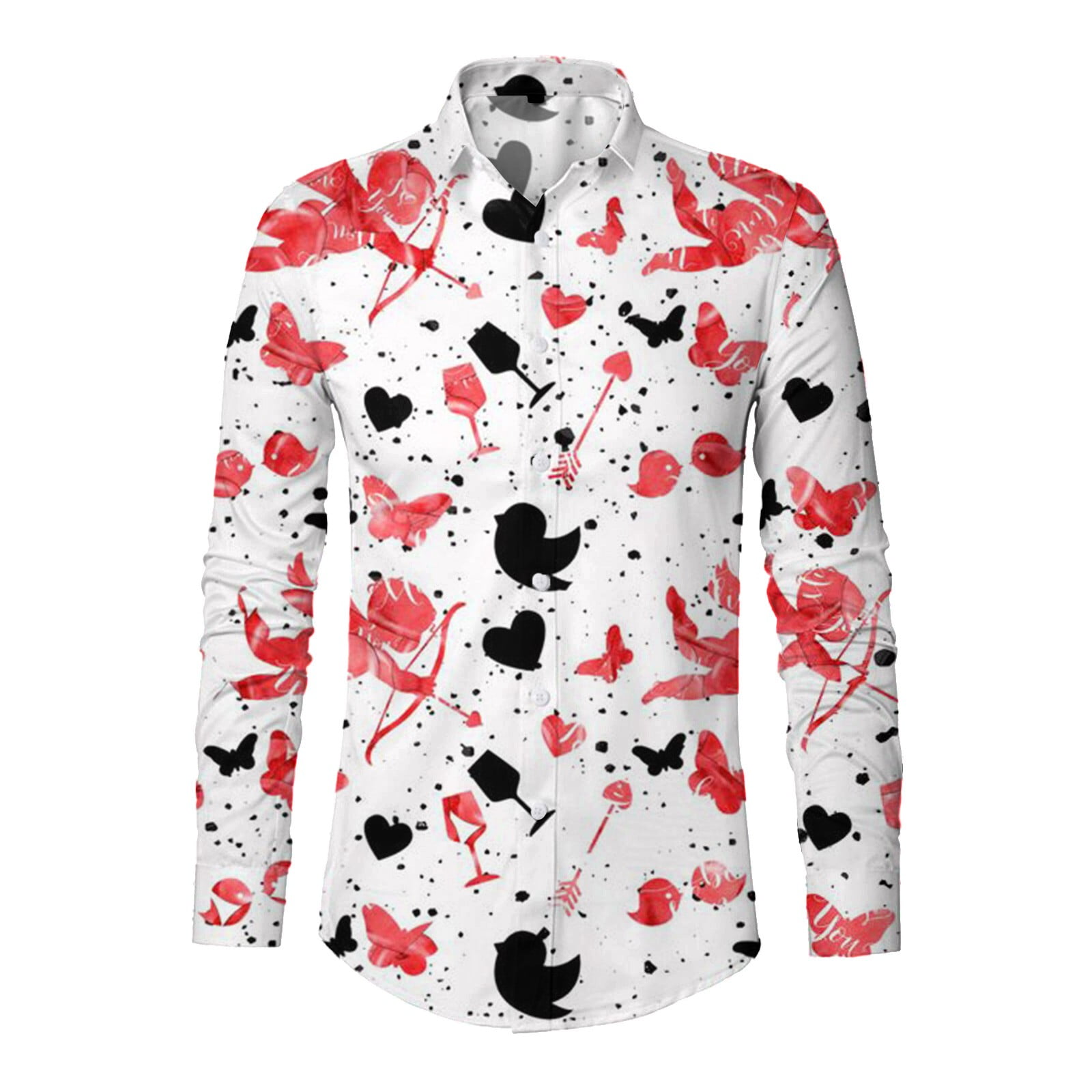 SZXZYGS Button Down Shirt Men 3Xlt Mens Digital 3D Printed T Shirt