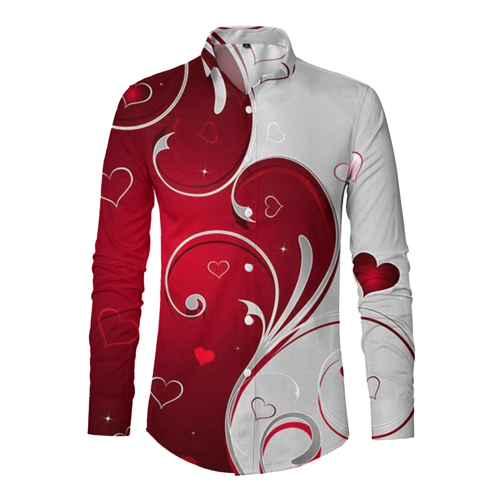 SZXZYGS Button Down Shirt Men 3Xlt Mens Digital 3D Printed T Shirt