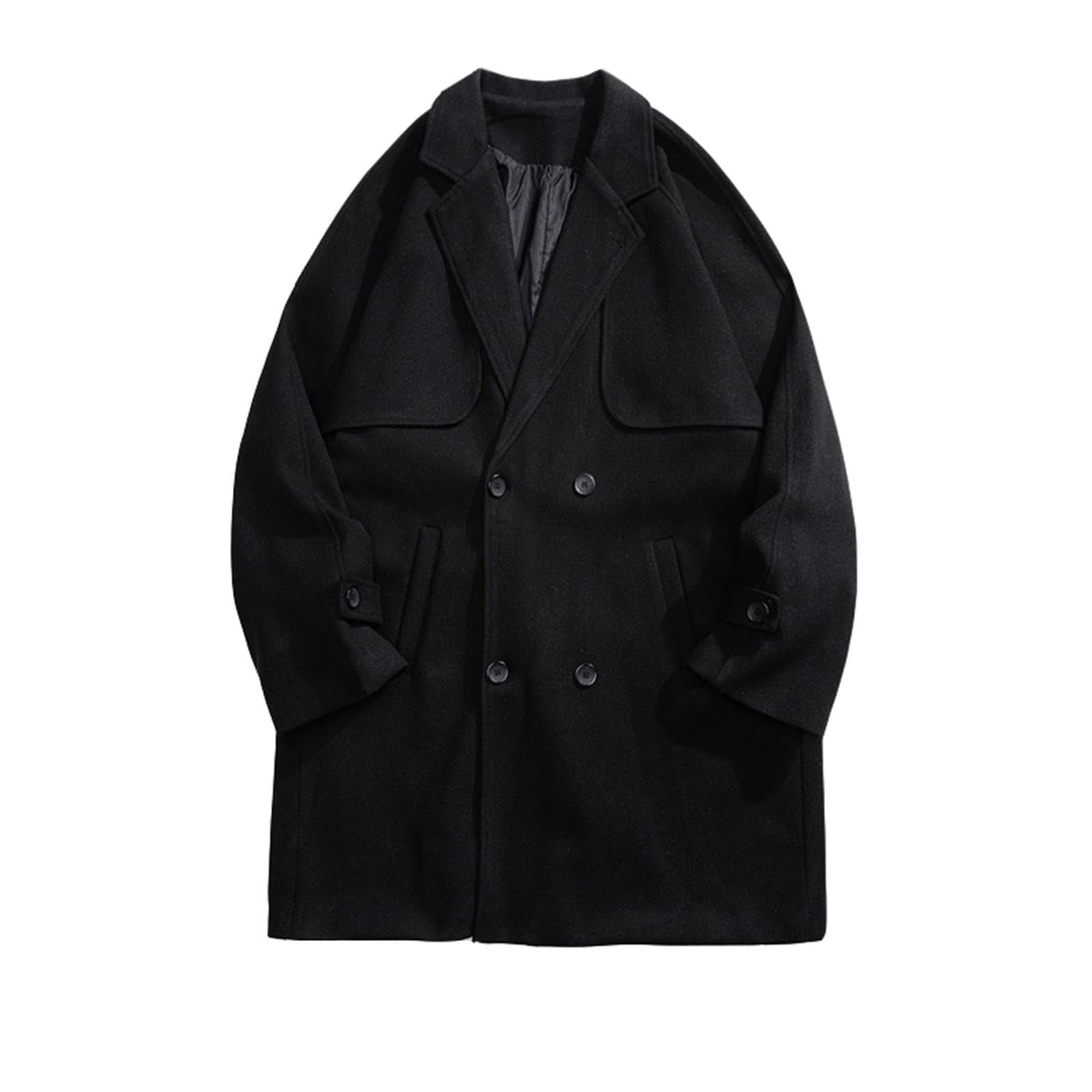 SZXZYGS Coats for Men Fashion 2023 Winter Men'S Double Woolen Mid