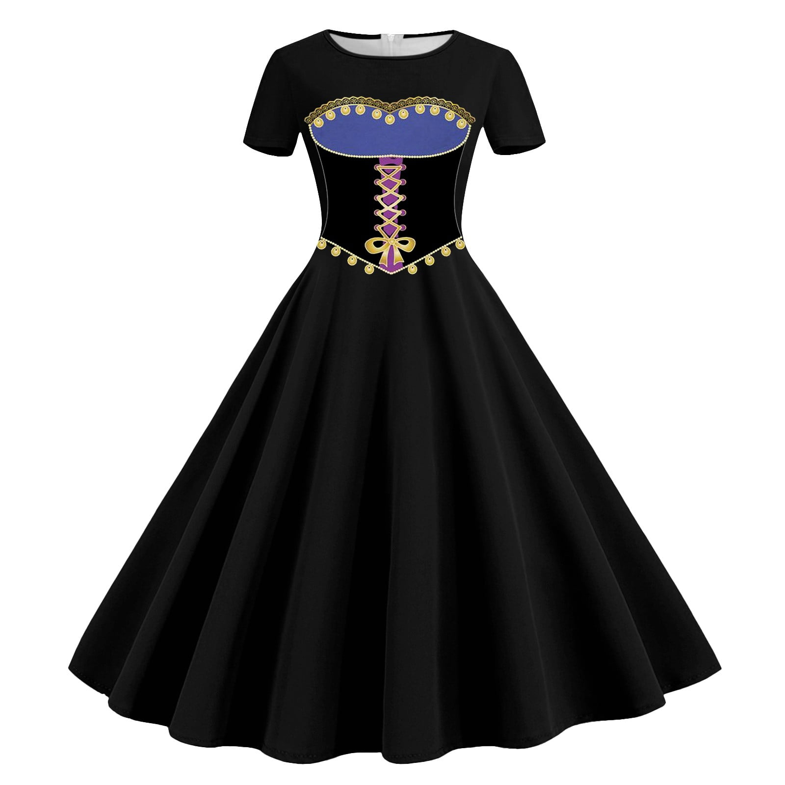 SZXZYGS Dresses for Women 2024 Plus Size Casual Casual Vintage Cocktail