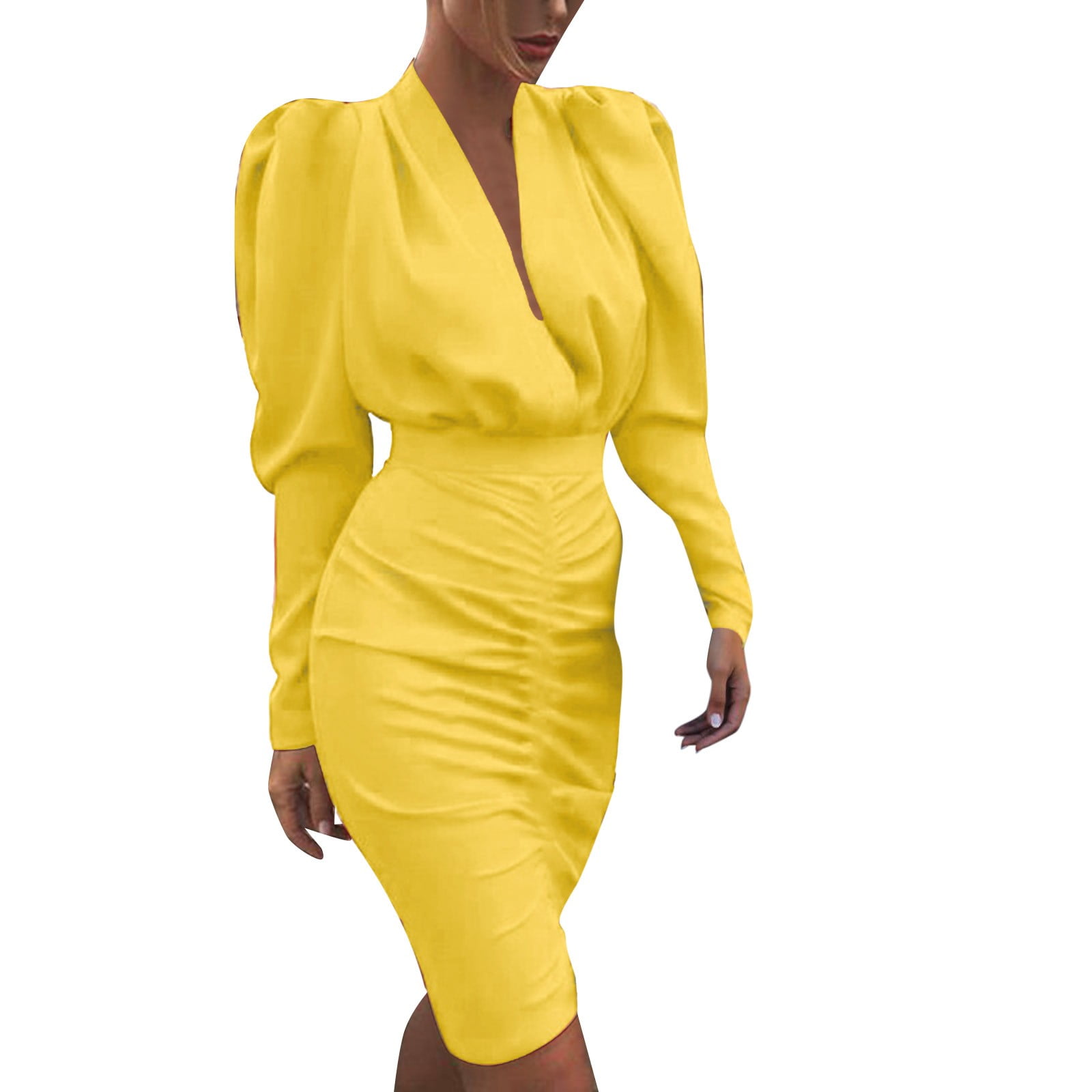 SZXZYGS Fall Wedding Guest Dresses formal Women's Long Sleeve Autumn