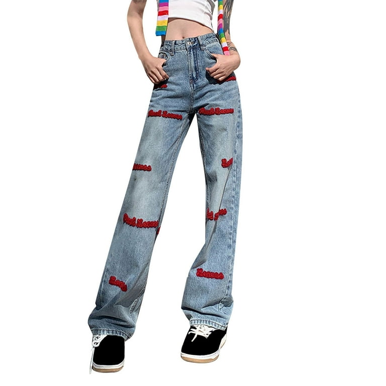 Petite embroidered jeans online