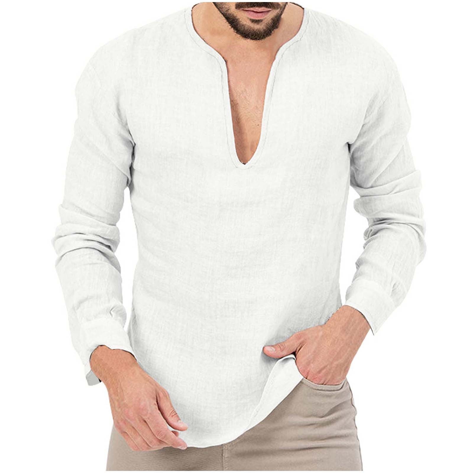SZXZYGS Men Long Sleeve Shirt with Pocket Men's Long Sleeve Shirts Xlt