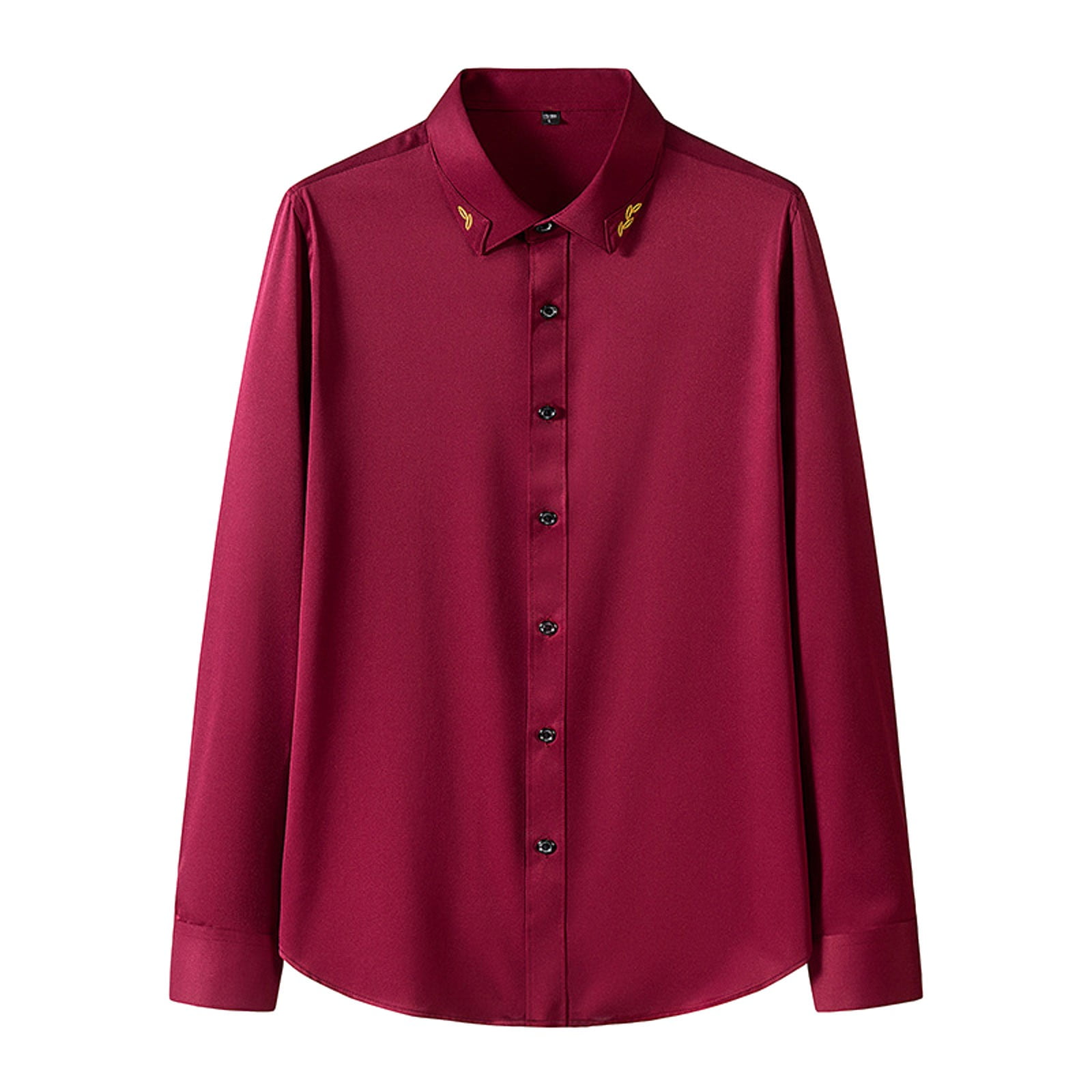 SZXZYGS Mens Dress Shirts Red and Green Mens Long Sleeve Shirt Slim