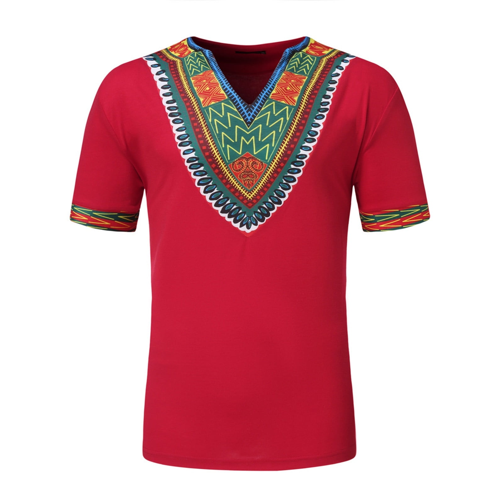 SZXZYGS Mens Graphic T Shirts Funny 3Xlt African Kente Art Men African American Print Short