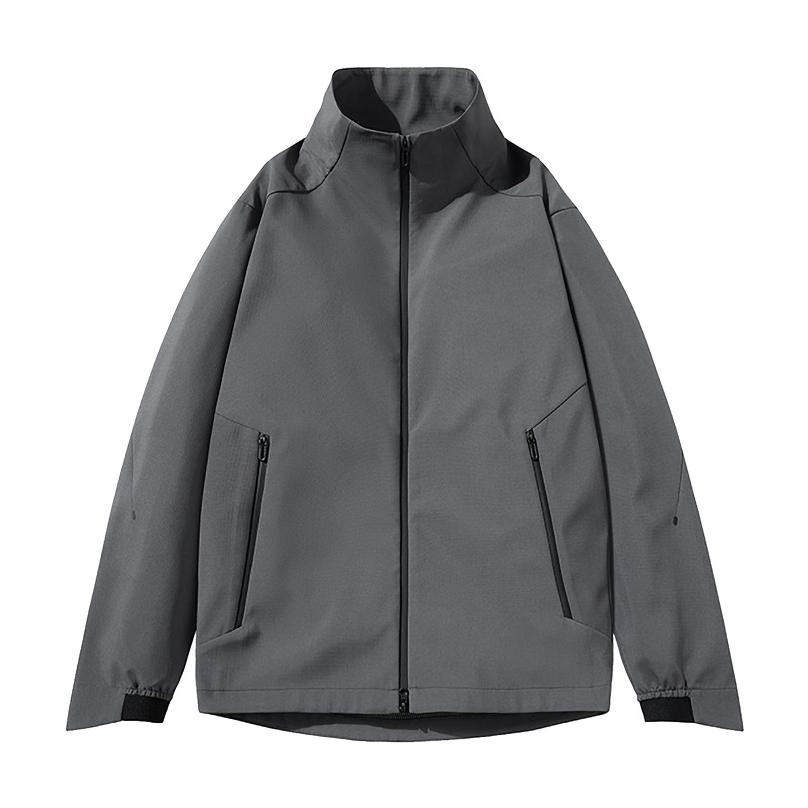 SZXZYGS Mens Winter Coats 3Xl Tall Mens Hoodless Outdoor Jacket Solid Color Stretch Long Sleeve