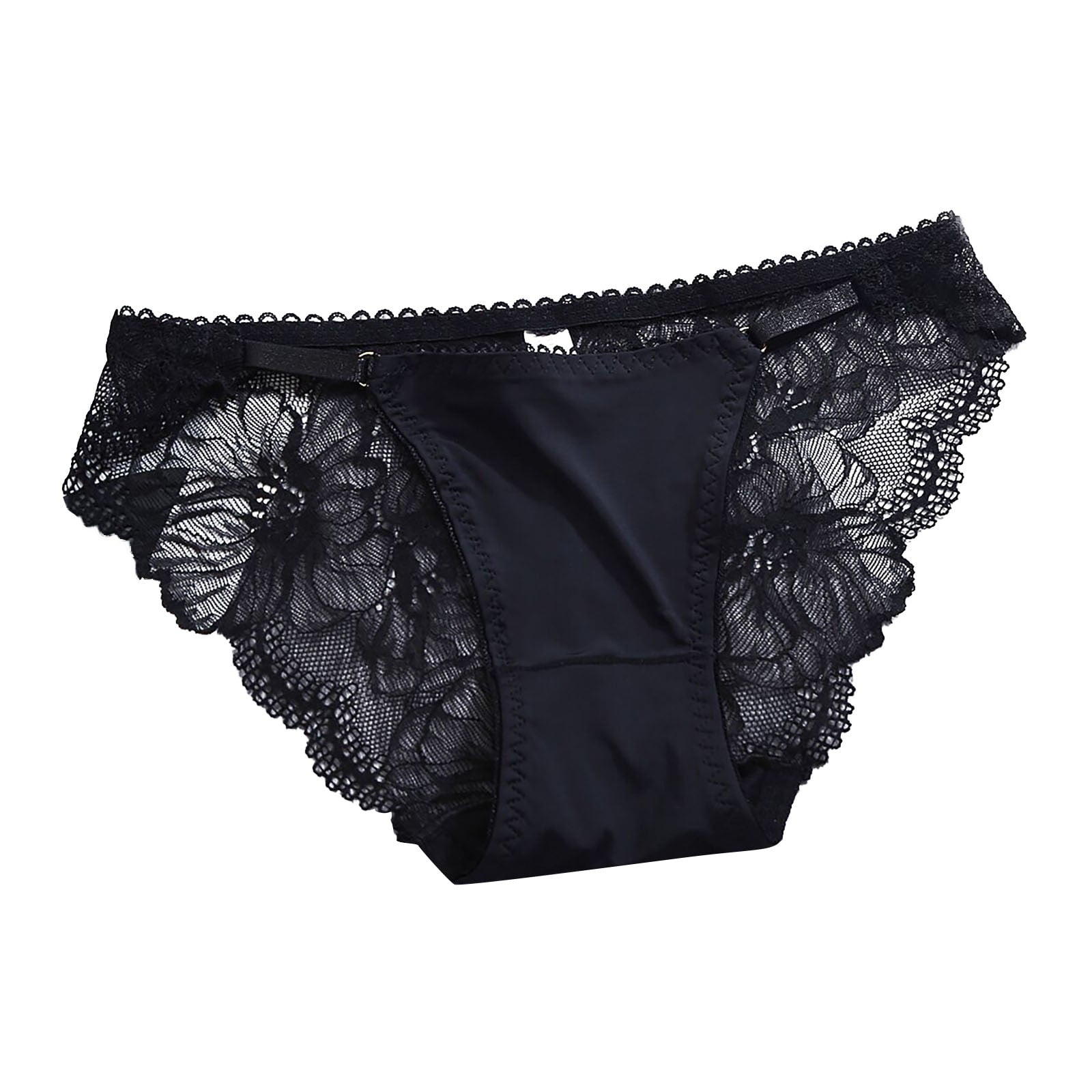 SZXZYGS Panty Liners Thong and Regular Custom Letter Logo Low Waist Striped Tangas No Show