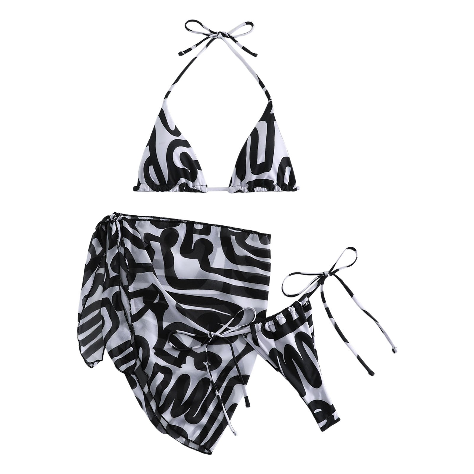 SZXZYGS Retro Swimsuits for Women Women High Waisted Bikini Sets Two ...