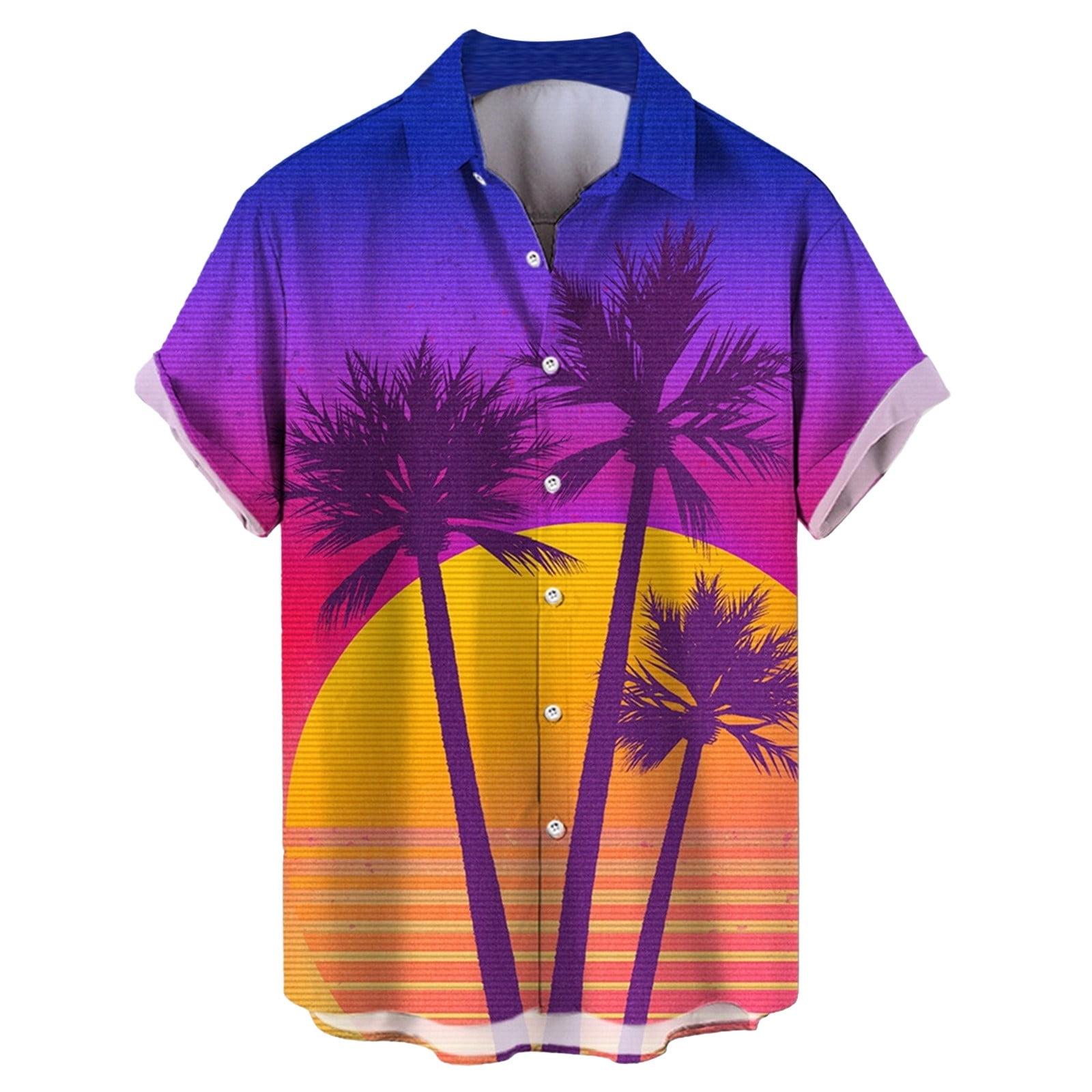 SZXZYGS Short Sleeve Shirts for Men White Button Men's Summer Leisure