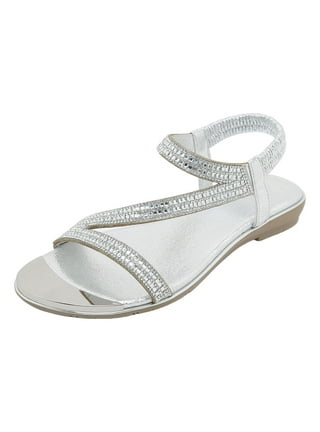 Dressy silver sandals hot sale