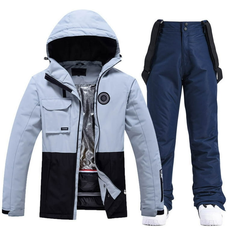 SZXZYGS Ski Suits Men and Women Couples Single and Double Board Matching Color Ski Suit Outdoor Warm and Thick Warm Ski Mountaineering Two Piece
