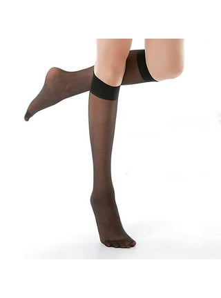 Women Nylon Pop Socks - 6 Pairs 20d Ankle High Socks Silky Sheer Socks Non  Slip