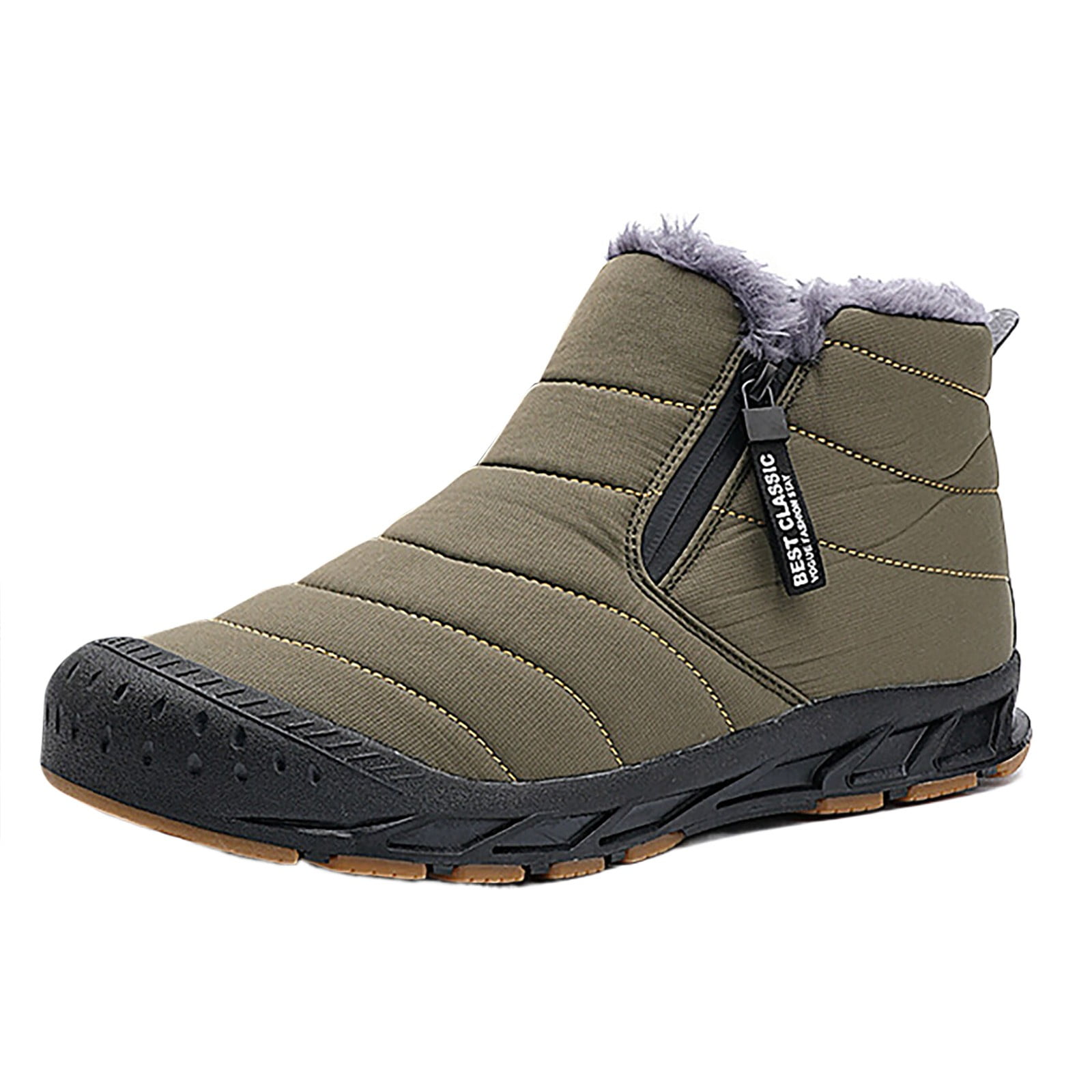 SZXZYGS Snow Boots for Women Windproof Non Slip Size 12 Moon Boots Winter Solid Oversized Women Snow Boots Thick High Top Warm Plush Cotton Short Boots Walmart
