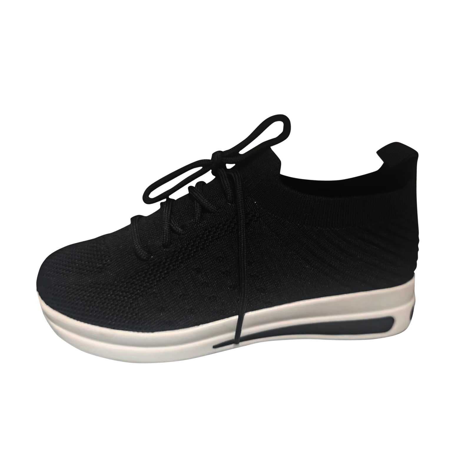 SZXZYGS Spring Shoes for Women 2024 Heels Ladies Casual Breathable Mesh Fly Weave Thick Bottom Lace Up Large Size Sneakers Casual Shoes Easter Summer 2024 Walmart