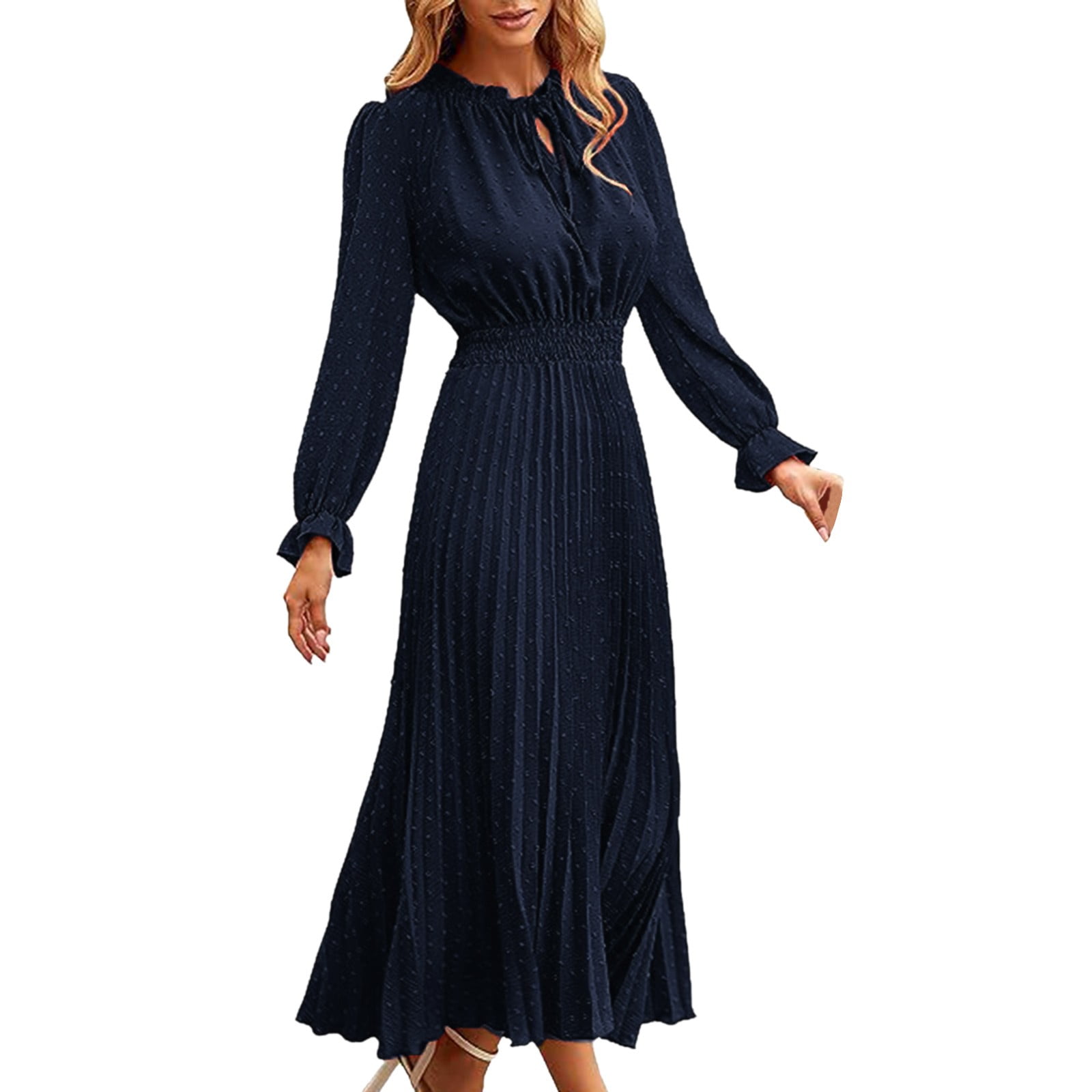 SZXZYGS Women Fall Dresses 2024 Trendy 3/4 Sleeves Womens Fall Midi ...