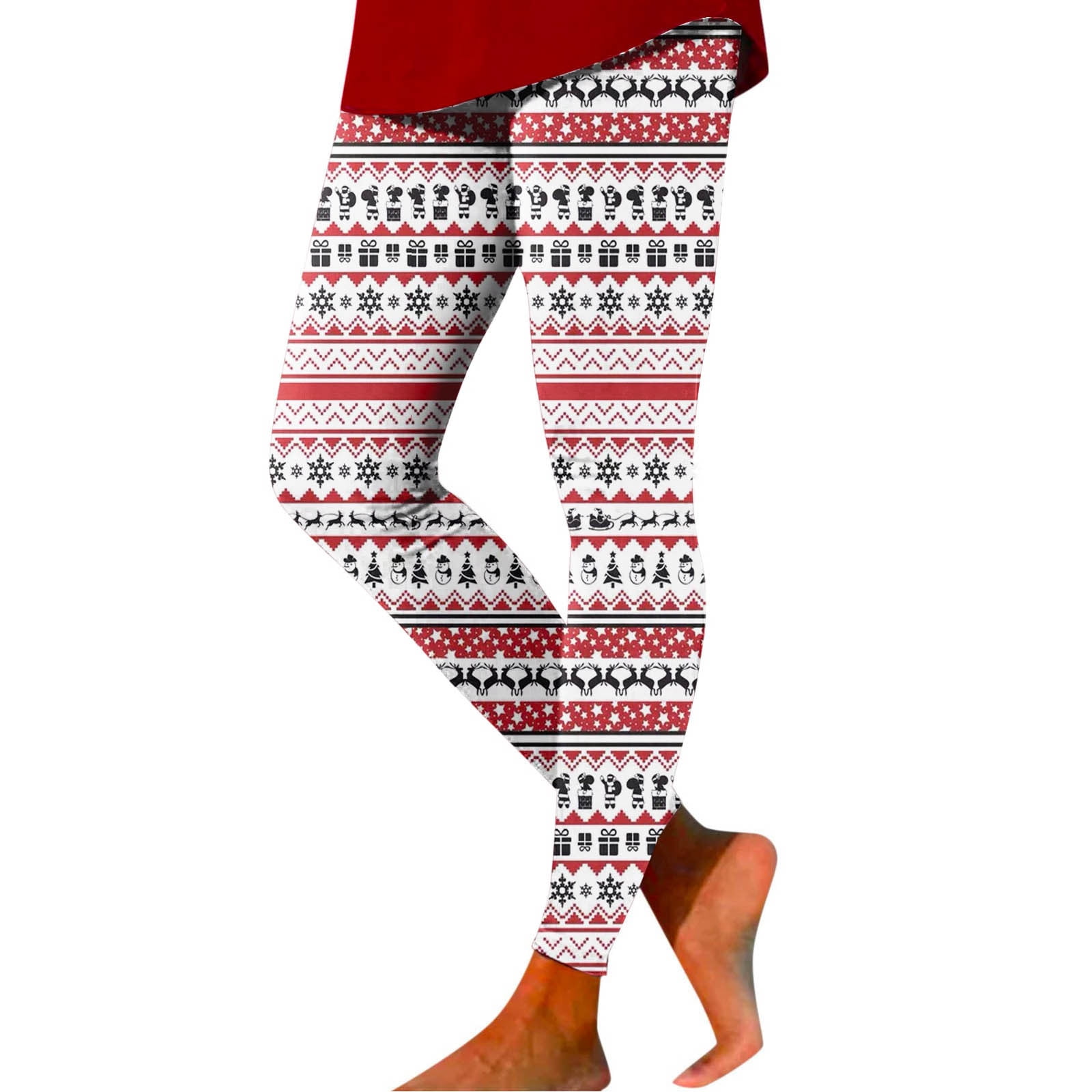 SZXZYGS Women'S Leggings with Pockets 2X Women'S Casual Christmas ...