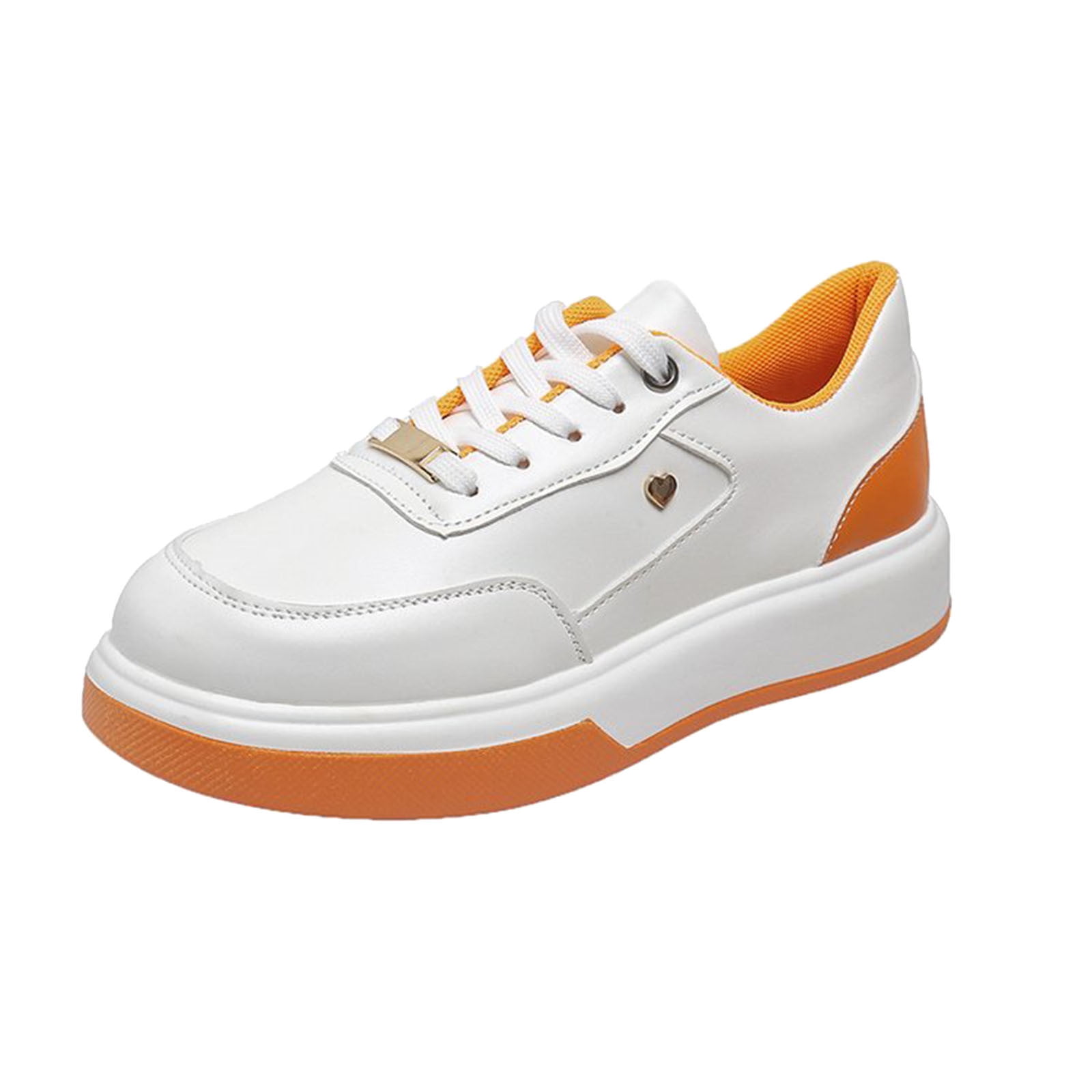 SZXZYGS Women's Fashion Sneakers Wedge Ladies Fashion Color Blocking  Leather Lace up Comfortable Thick Soled Casual Sports Shoes - Walmart.com