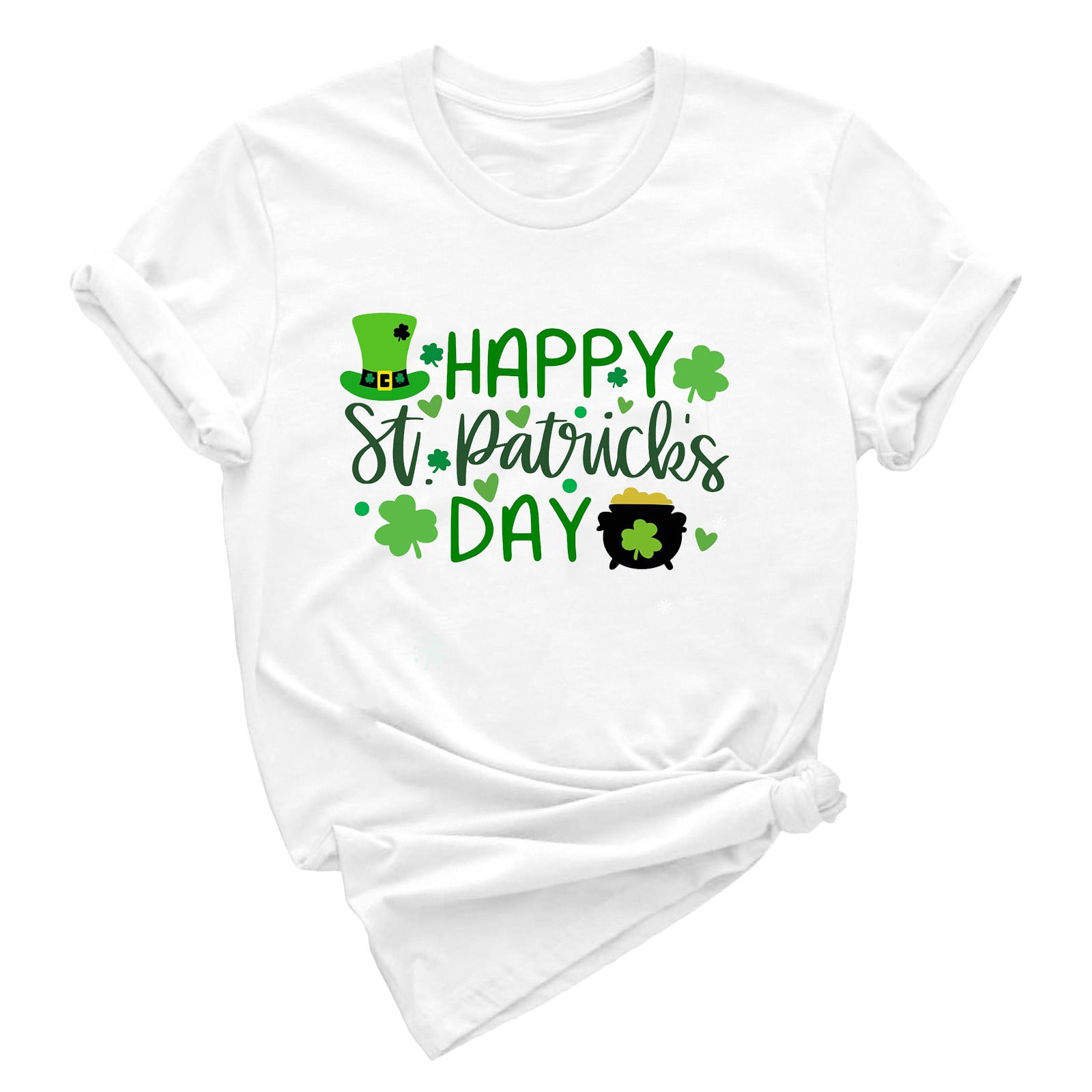 Szxzygs Womens T Shirts Cotton Long Womens St Patricks Day Printed