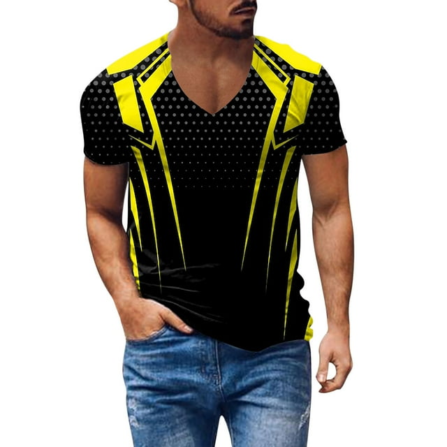 SZXZYGS Workout Shirts for Men Gym Xxl Tall Mens Summer Muscle Fitness