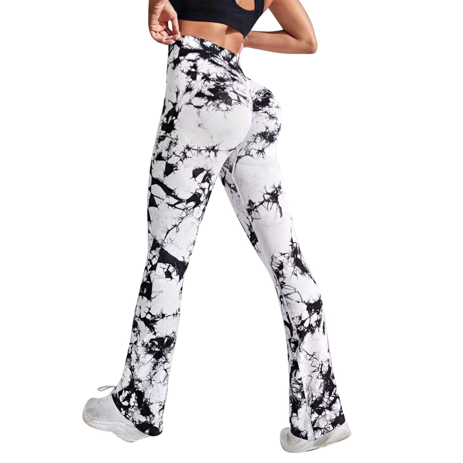 SZXZYGS Yoga Pants Women Pack Pockets Yoga Basic Wide Waistband Solid