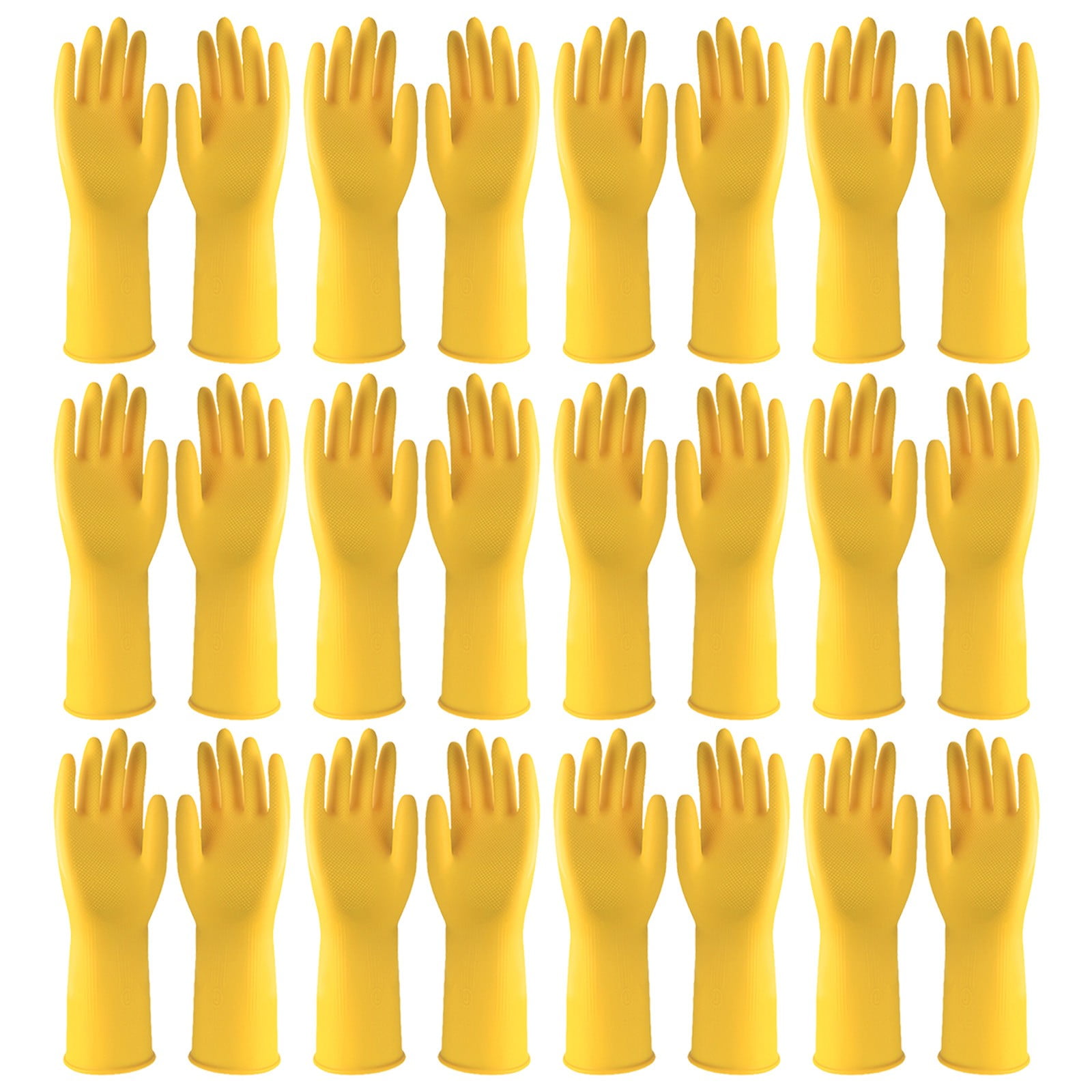 SZYXZSY Dishwashing Gloves 11 Inches Extra Large Rubber Gloves Yellow Flock Lined Heavy Duty