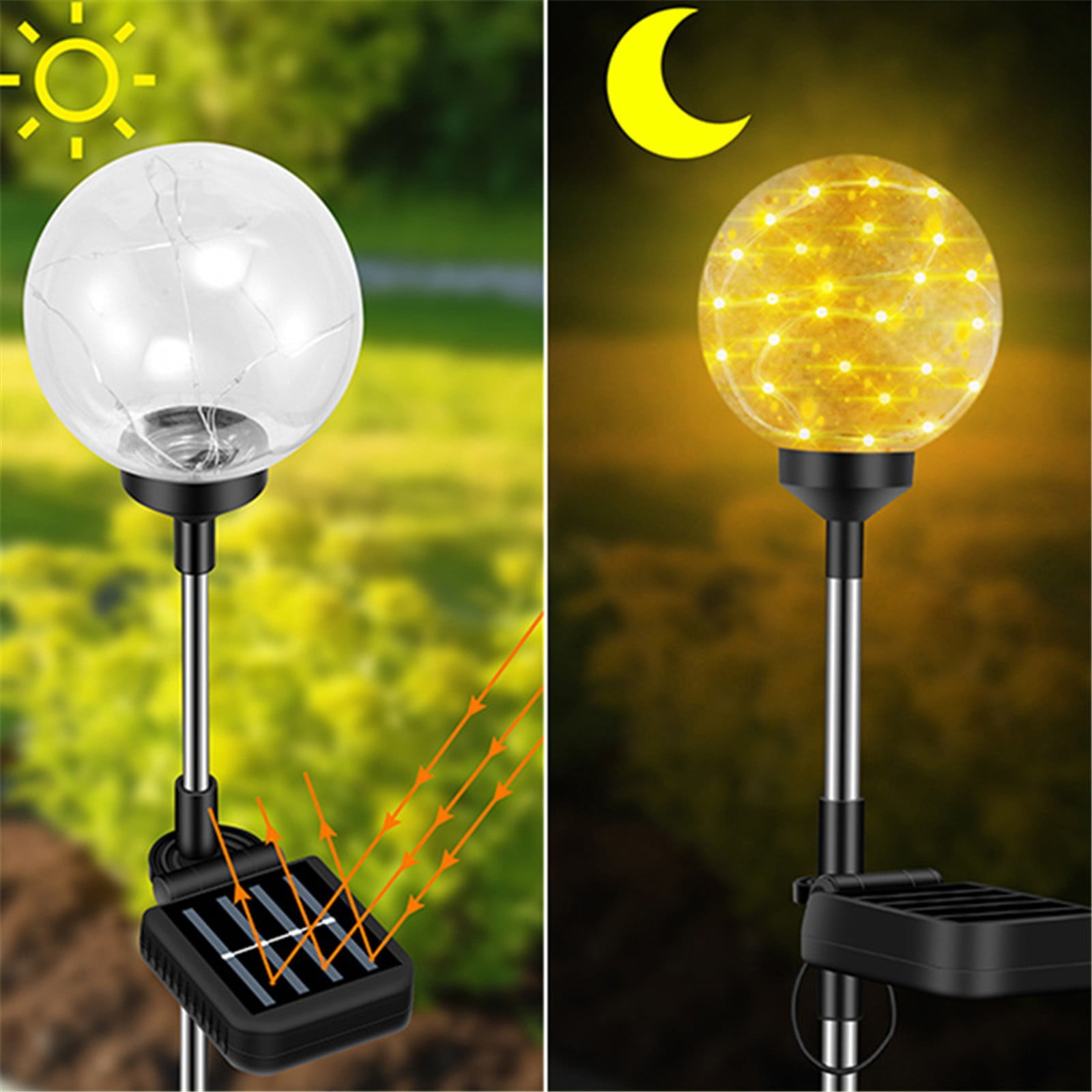 SZYXZSY Led Lighting Solar Garden Light Solar Garden Light Solar Outdoor Lighting with Globe