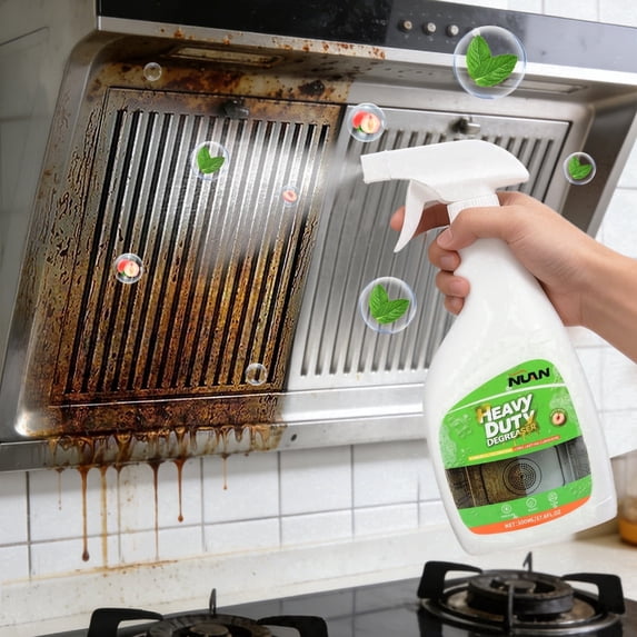 SZZD 2Pcs Commercial Degreaser Spray, 16.9 fl oz Kitchen Cleaner, Removes Grease, Grime and Stains