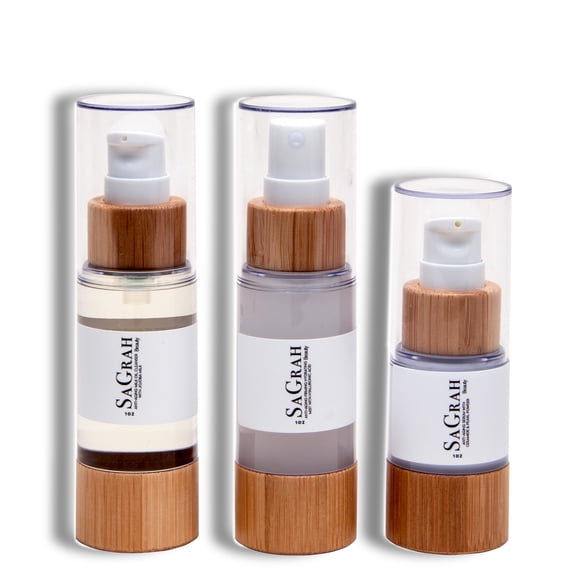 SaGrah Beauty Skincare 3-Step Hydrating Routine Bundle for All Type Skin,  Set of 3 Travel Kit