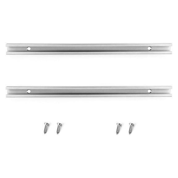 SaKaguro Aluminum T-Shaped Track, 2 Sets of 12 Inches, with Pre Drilled Holes and Screws
