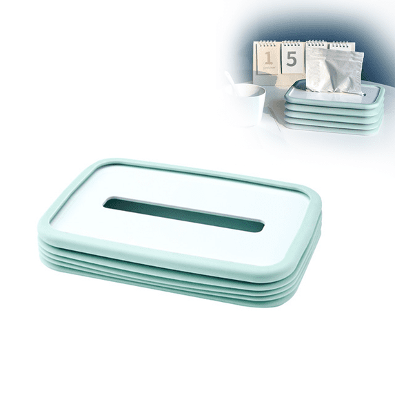 SaKaguro Silicone Foldable Tissue Box,Paper Towel Box, Automatic Drawer ...