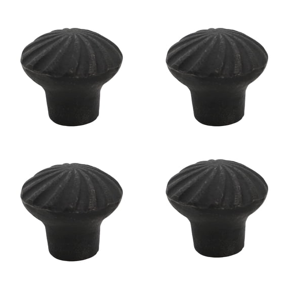 SaKeGa Hand Forged Iron Knob Set of 4 Pcs SOLID CAST IRON Victorian, Colonial, Retro, Steampunck, Gothic, Baroque Medieval