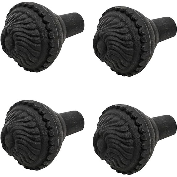 SaKeGa Hand Forged Iron Square Knob (4-Set) SOLID CAST IRON Victorian, Colonial, Retro, Steampunck, Gothic, Baroque Medieval
