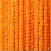 SaVvam 5 Pcs of 4.5 Feet Artificial Marigold Garland Artificial Flowers String Decor for Diwali, Indian Decor, Christmas Decor, Wedding Decor, DIY Light Orange Flower Backdrop Marigold Flower Garland