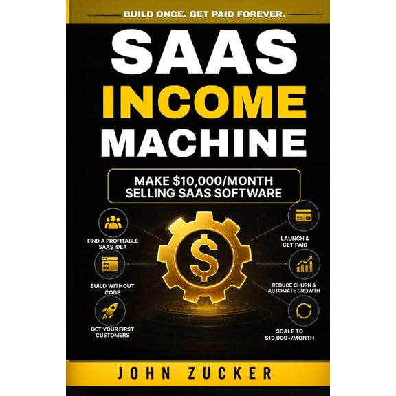 SaaS INCOME MACHINE: Make $10,000/Month Selling Saas Software, (Paperback)