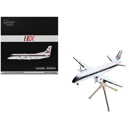 Saab 340A Commercial Aircraft "Delta Connection" White with Dark Blue and Red 1/200 Diecast Model by GeminiJets